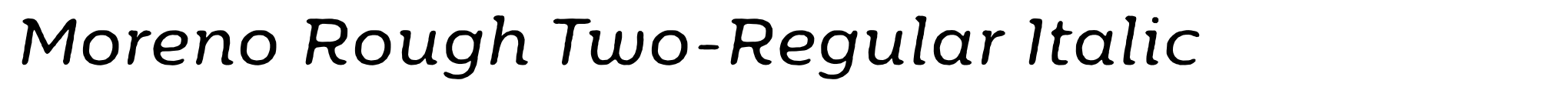 Moreno Rough Two-Regular Italic image