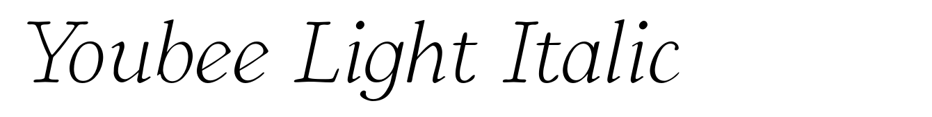 Youbee Light Italic
