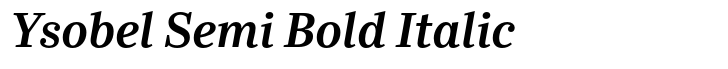 Ysobel Std Semi Bold Italic