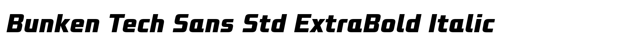 Bunken Tech Sans Std ExtraBold Italic image