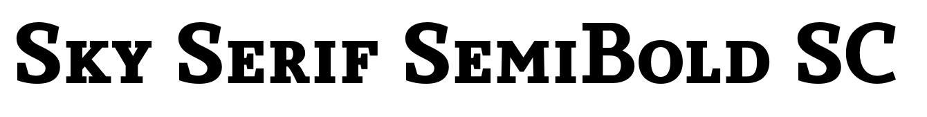 Sky Serif SemiBold SC