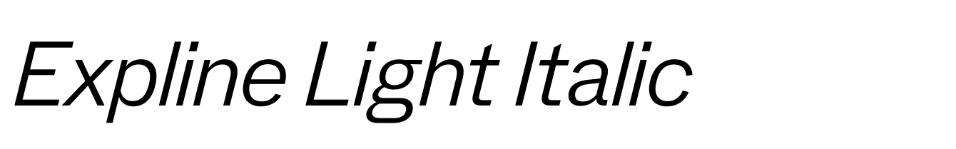 Expline Light Italic