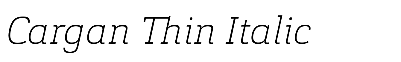 Cargan Thin Italic