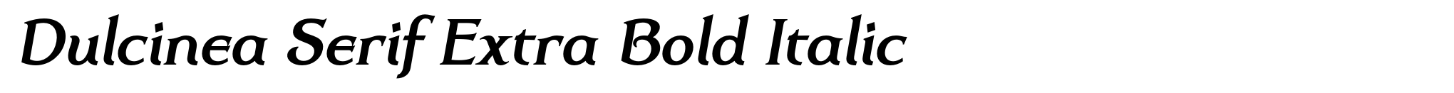 Dulcinea Serif Extra Bold Italic image