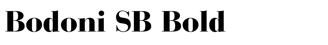 Bodoni SB Bold