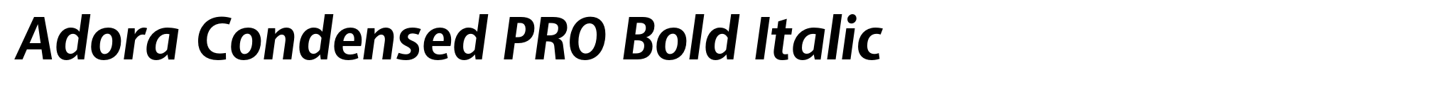 Adora Condensed PRO Bold Italic image