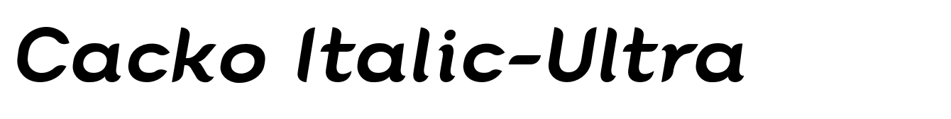 Cacko Italic-Ultra