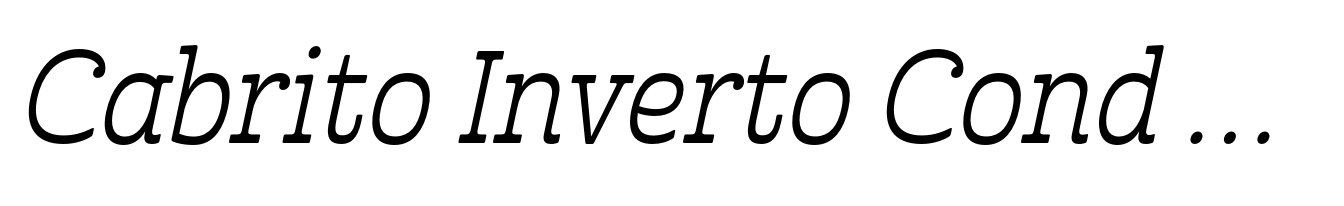 Cabrito Inverto Cond Regular Italic