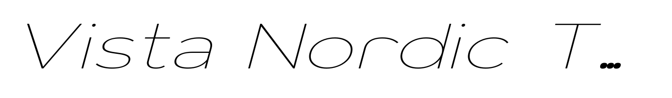 Vista Nordic Thin Italic