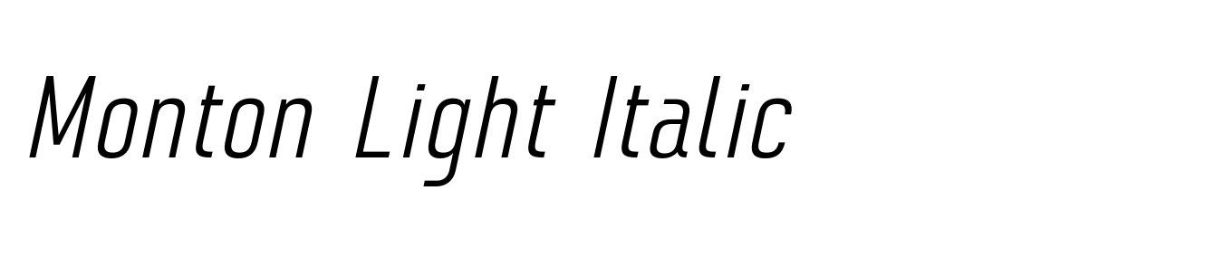 Monton Light Italic