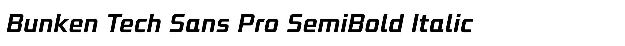 Bunken Tech Sans Pro SemiBold Italic image