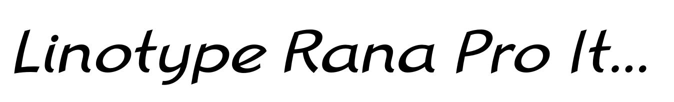 Linotype Rana Pro Italic