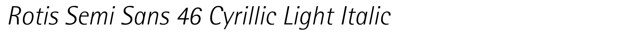 Rotis Semi Sans 46 Cyrillic Light Italic image