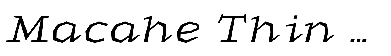 Macahe Thin Italic