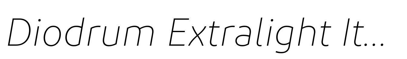 Diodrum Extralight Italic