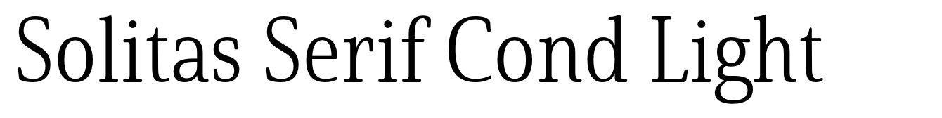 Solitas Serif Cond Light