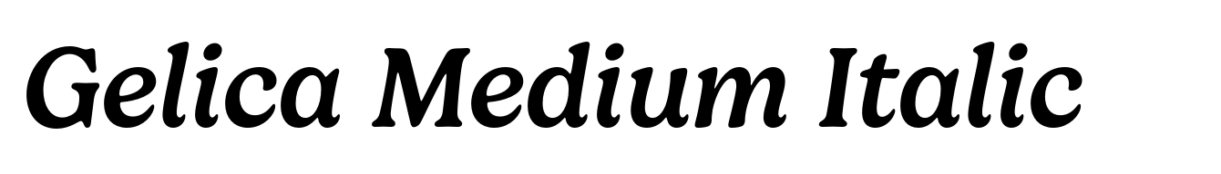 Gelica Medium Italic