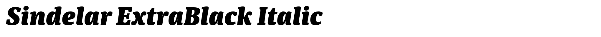 Sindelar ExtraBlack Italic image
