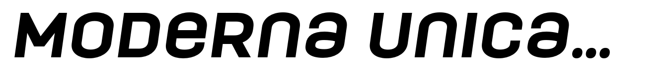 Moderna Unicase Black Italic