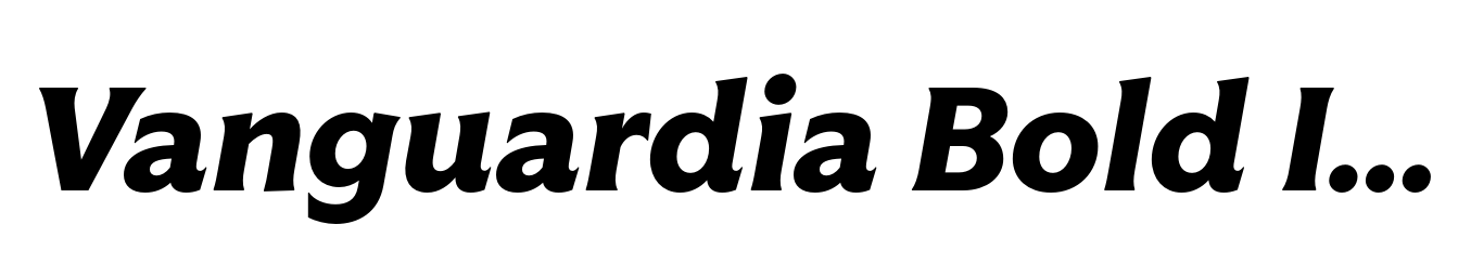 Vanguardia Bold Italic