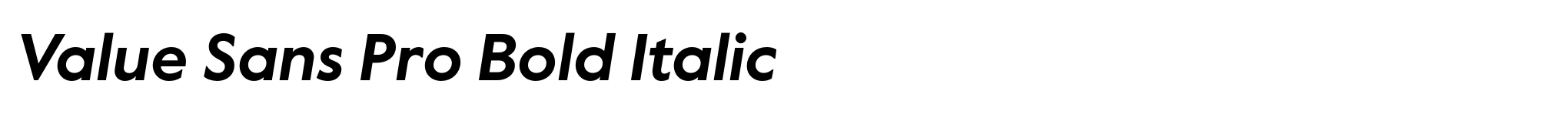Value Sans Pro Bold Italic image