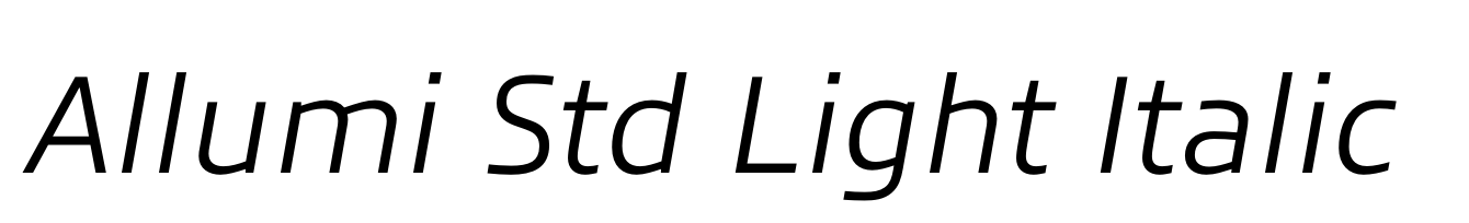 Allumi Std Light Italic