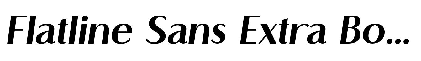 Flatline Sans Extra Bold Italic