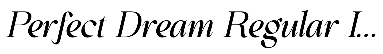 Perfect Dream Regular Italic
