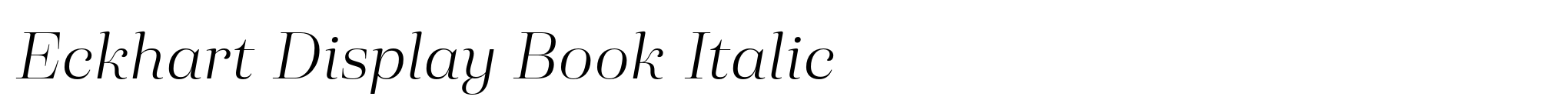 Eckhart Display Book Italic image