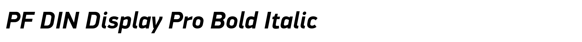 PF DIN Display Pro Bold Italic image