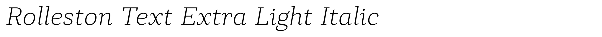 Rolleston Text Extra Light Italic image