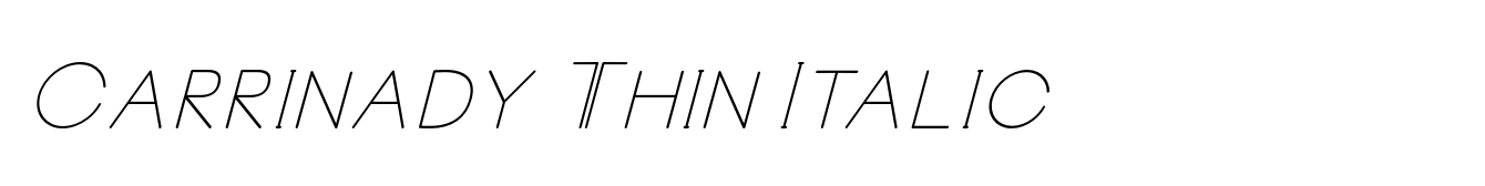 Carrinady Thin Italic