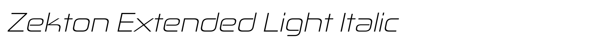Zekton Extended Light Italic image