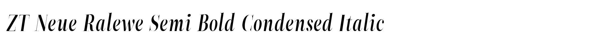 ZT Neue Ralewe Semi Bold Condensed Italic image