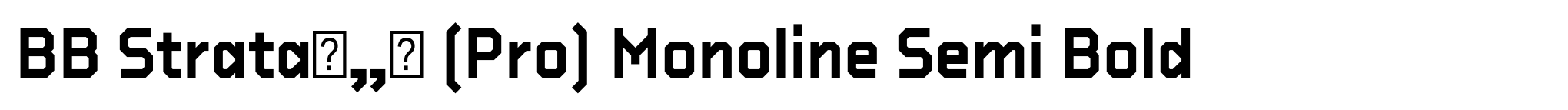 BB Strataв„ў (Pro) Monoline Semi Bold image