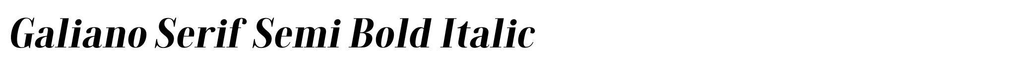 Galiano Serif Semi Bold Italic image