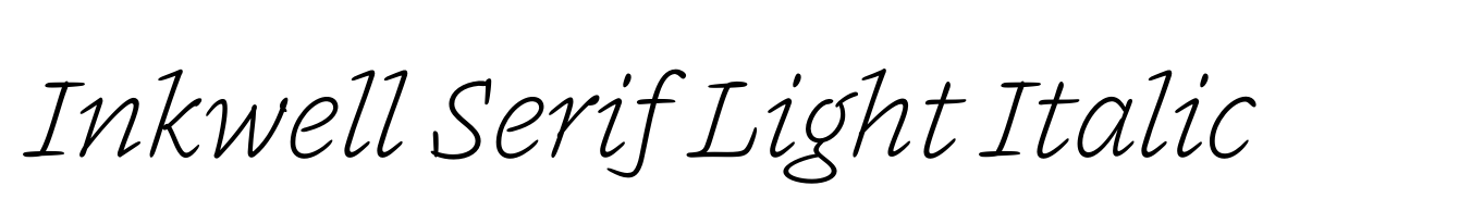 Inkwell Serif Light Italic