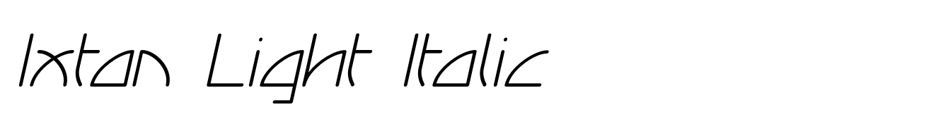 Ixtan Light Italic