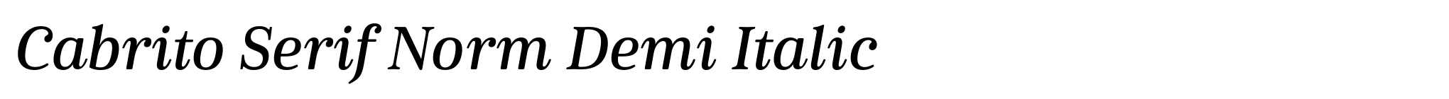 Cabrito Serif Norm Demi Italic image