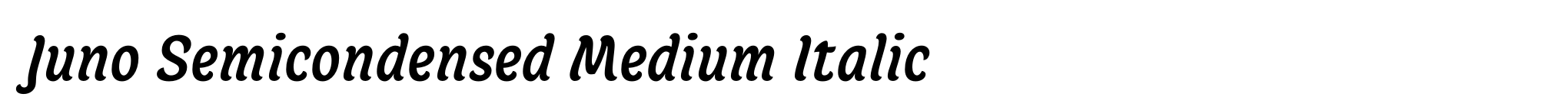 Juno Semicondensed Medium Italic image