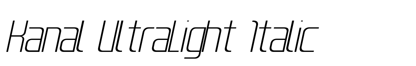 Kanal UltraLight Italic