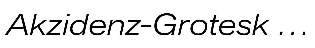 Akzidenz-Grotesk Next Extended Light Italic