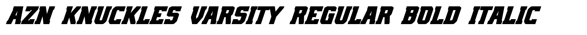 AZN Knuckles Varsity Regular Bold Italic image