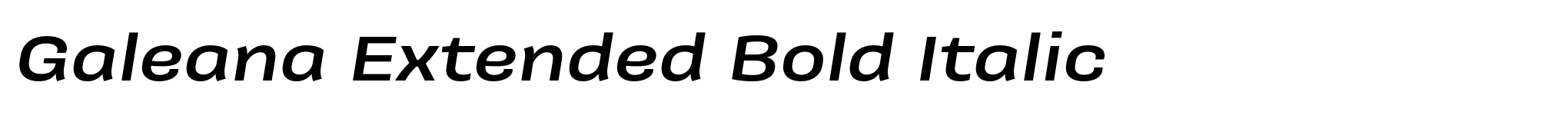 Galeana Extended Bold Italic image