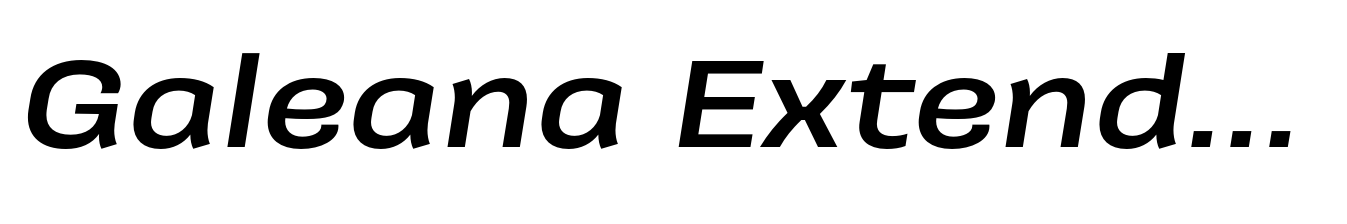 Galeana Extended Bold Italic