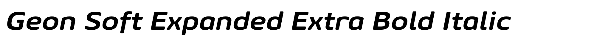 Geon Soft Expanded Extra Bold Italic image