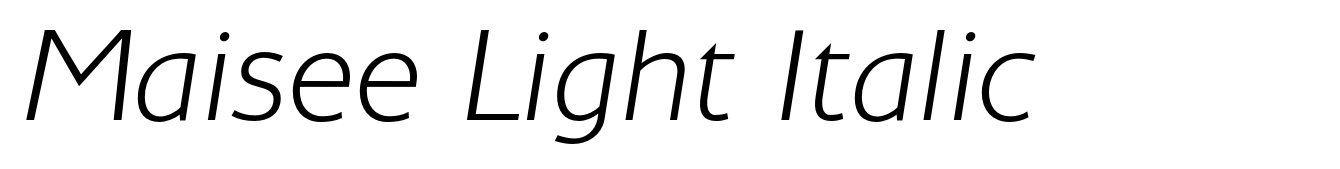 Maisee Light Italic