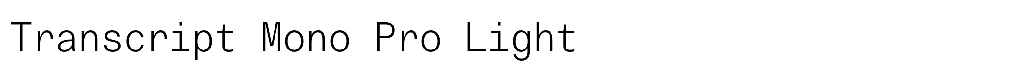 Transcript Mono Pro Light image