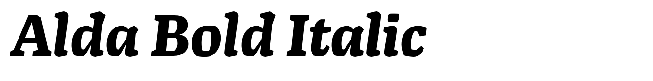 Alda Bold Italic