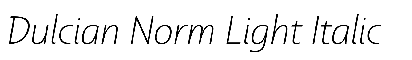 Dulcian Norm Light Italic
